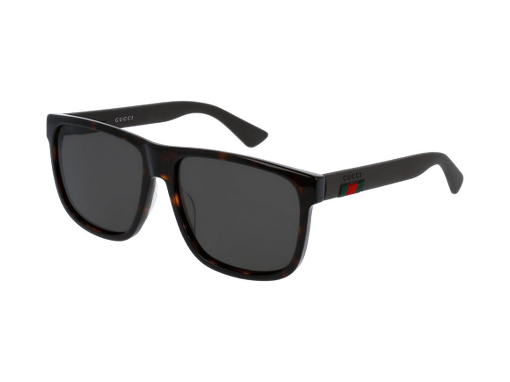 Gucci GG0010S-003 sunglasses - Havana & Brown / Grey (Polarised)