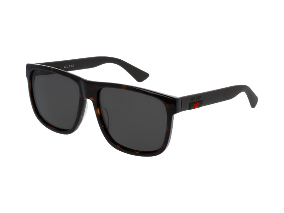 Gucci GG0010S-003 sunglasses - Havana & Brown / Grey (Polarised)