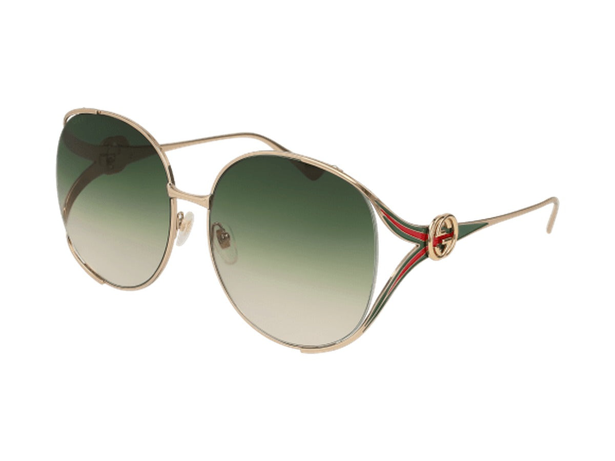 Gucci GG0225S-003 sunglasses - Gold / Green