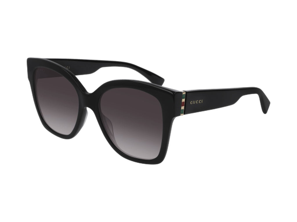 Gucci GG0459S-001 sunglasses - Black & Gold / Grey