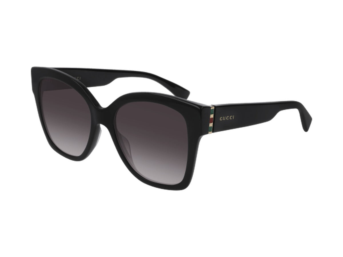 Gucci GG0459S-001 sunglasses - Black & Gold / Grey