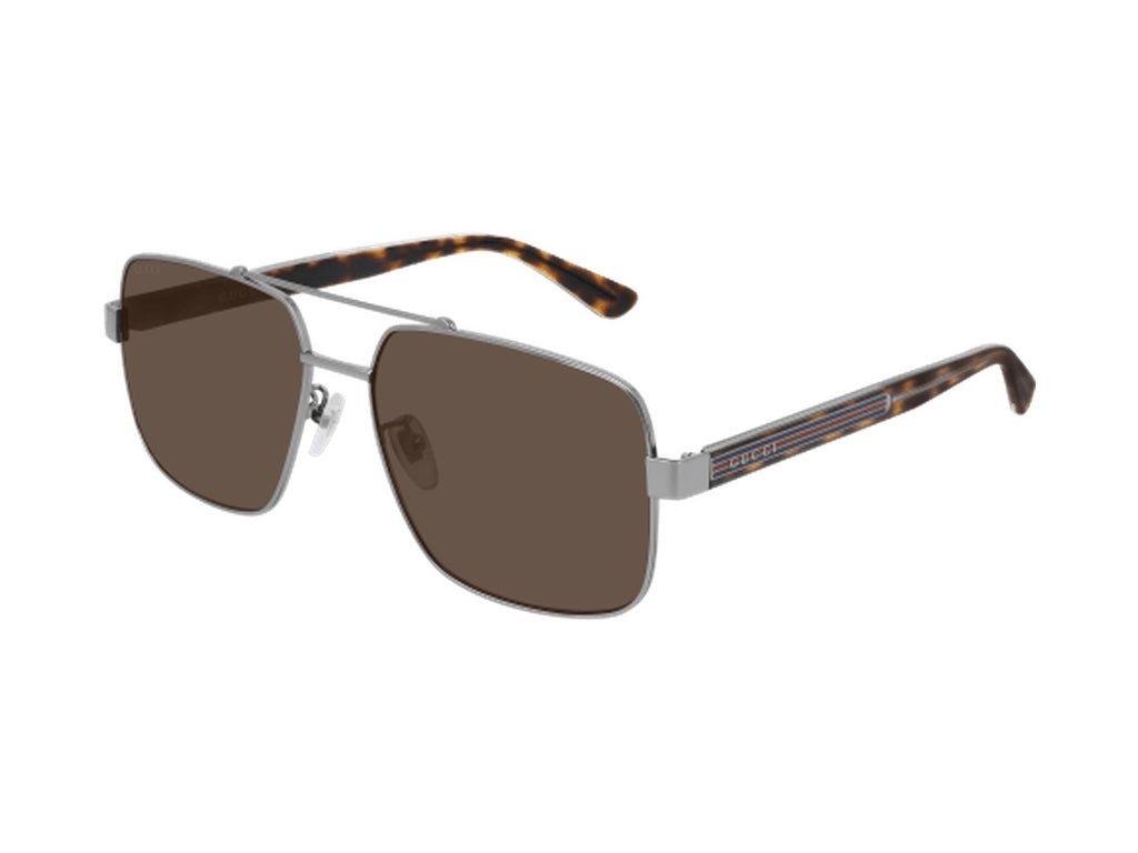 Gucci GG0529S-002 sunglasses - Gunmetal & Crystal / Brown