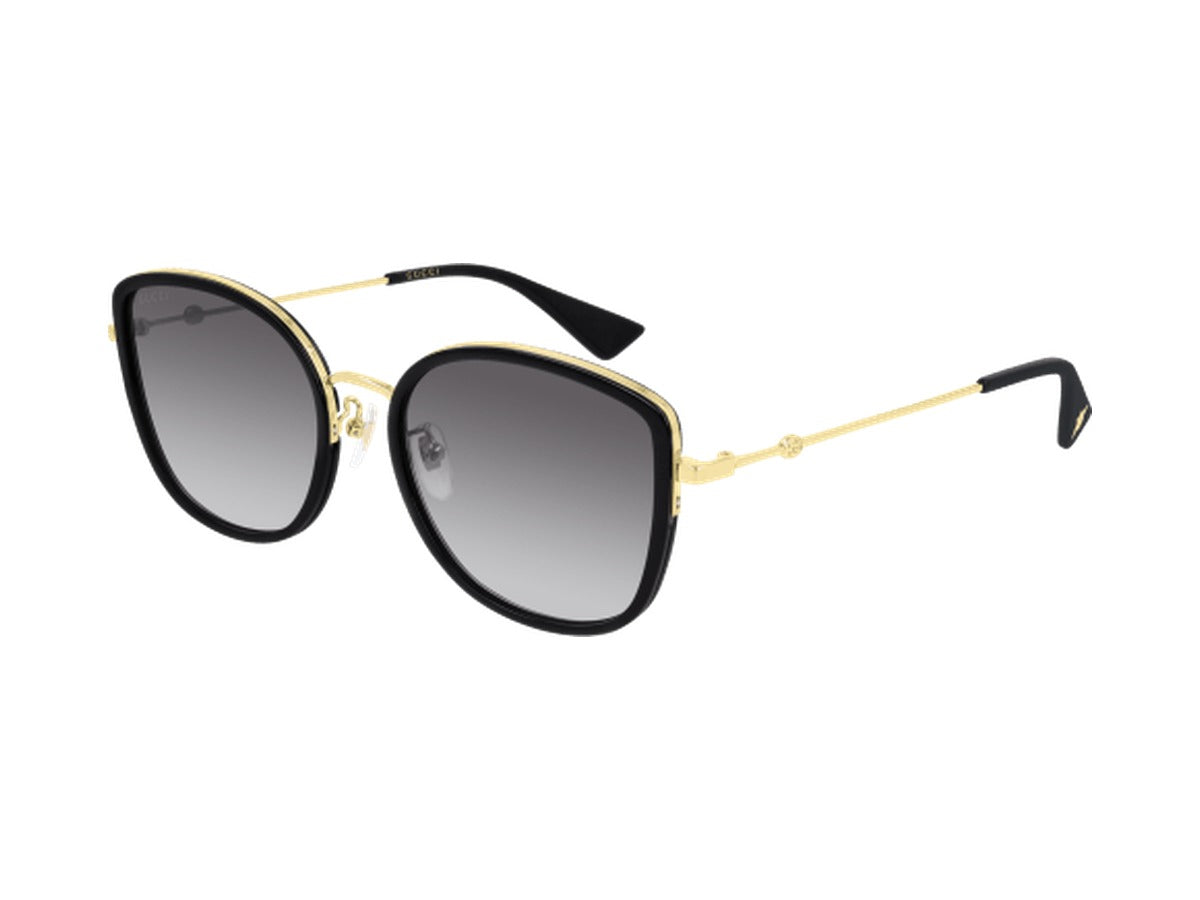 Gucci GG0606SK-001 sunglasses - Black & Gold / Grey