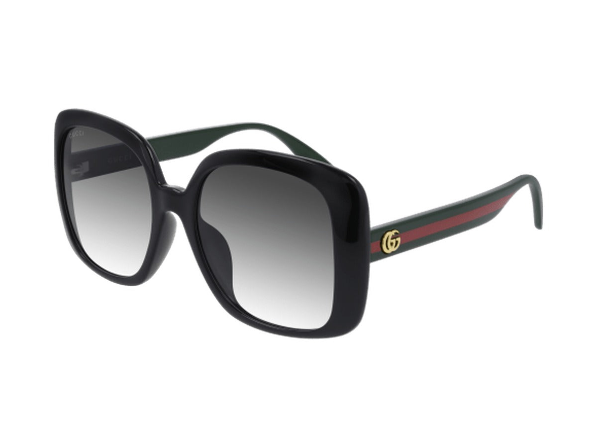 Gucci GG0714SA-001 sunglasses - Black & Green / Grey