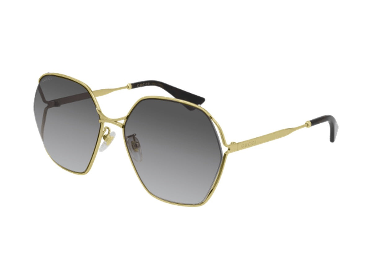 Gucci GG0818SA-001 sunglasses - Gold / Grey