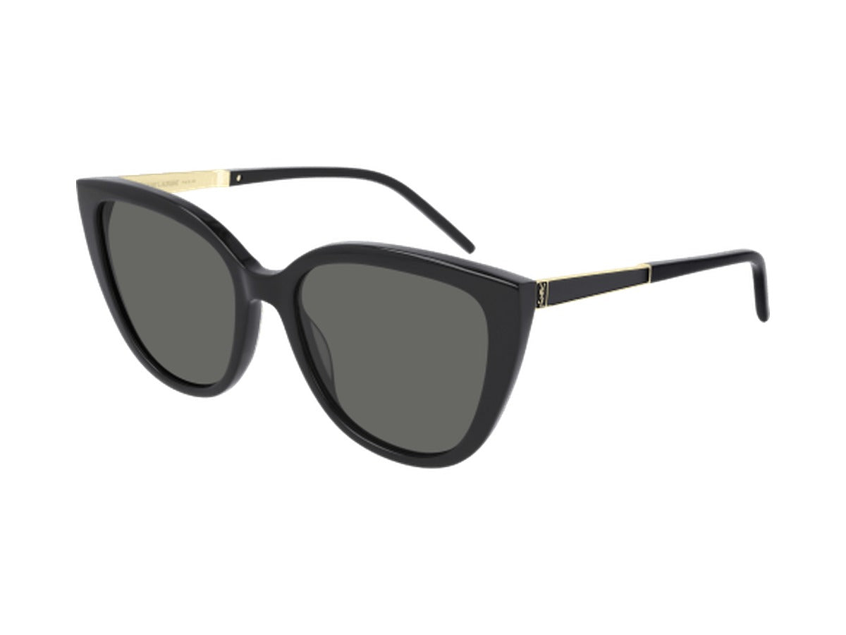 Saint Laurent SL M70-002 sunglasses - Black & Gold / Grey