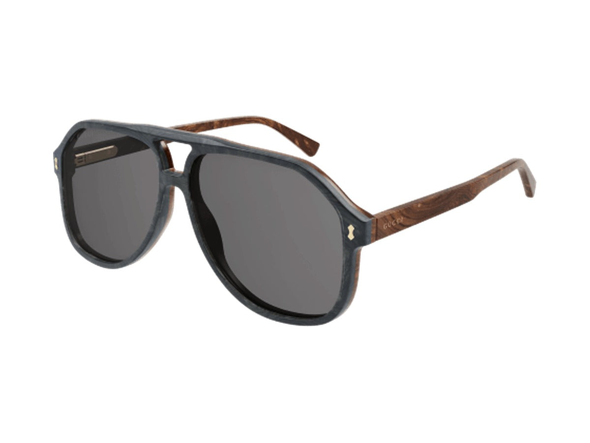 Gucci GG1042S-003 sunglasses - Blue & Brown / Grey
