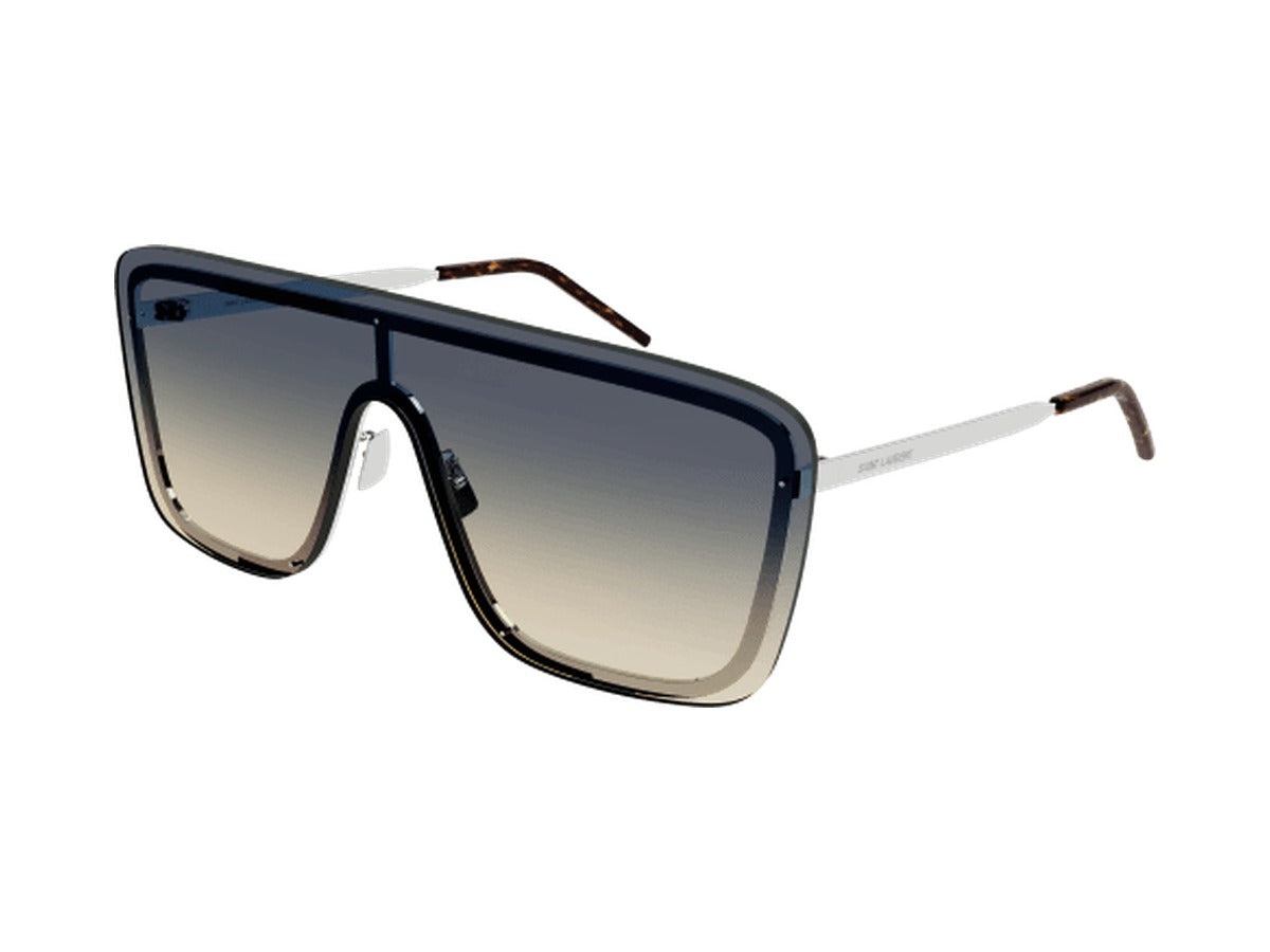 Saint Laurent SL 364 MASK-009 sunglasses - Silver / Green