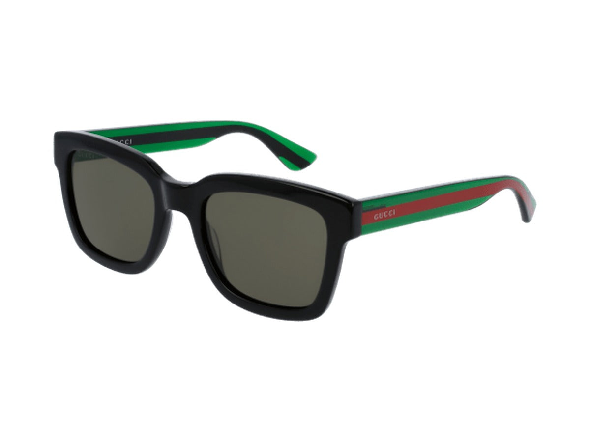Gucci GG0001SN-002 sunglasses - Black & Green / Green
