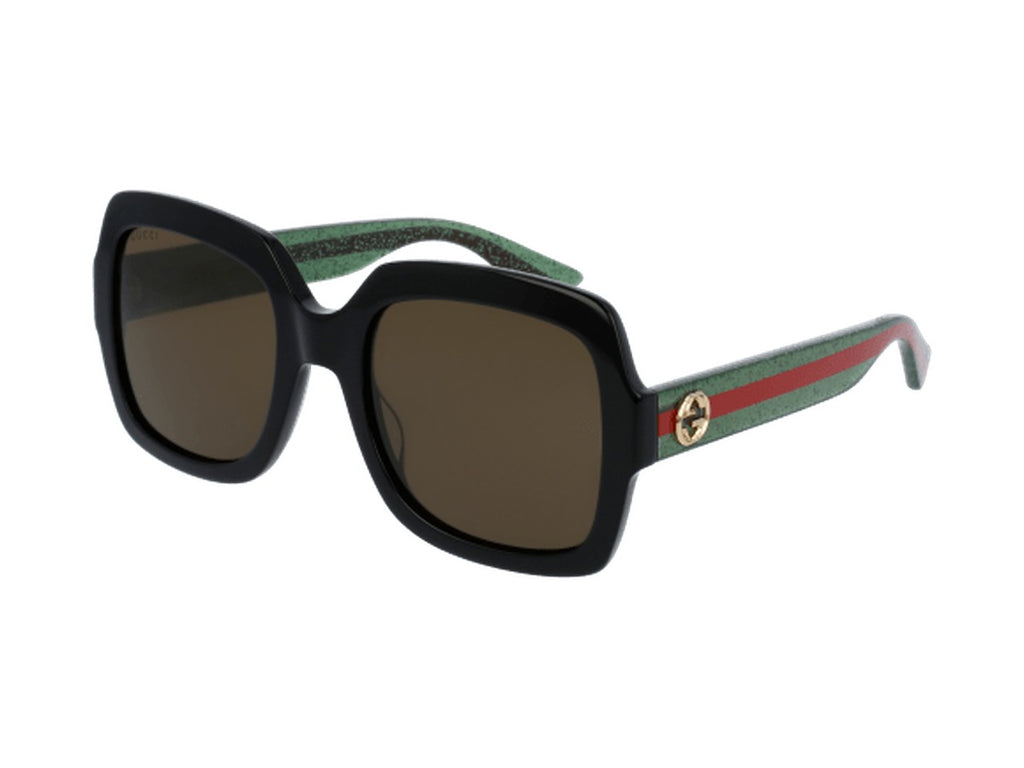 Gucci GG0036SN-002 sunglasses - Black & Green / Brown