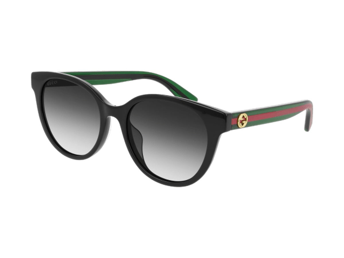 Gucci GG0702SKN-004 sunglasses - Black & Green / Grey