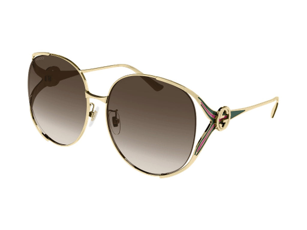 Gucci GG0225S-007 sunglasses - Gold / Brown