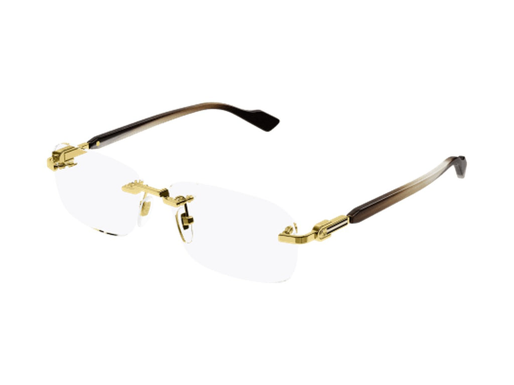 Gucci GG1221O-002 glasses - Gold & Brown