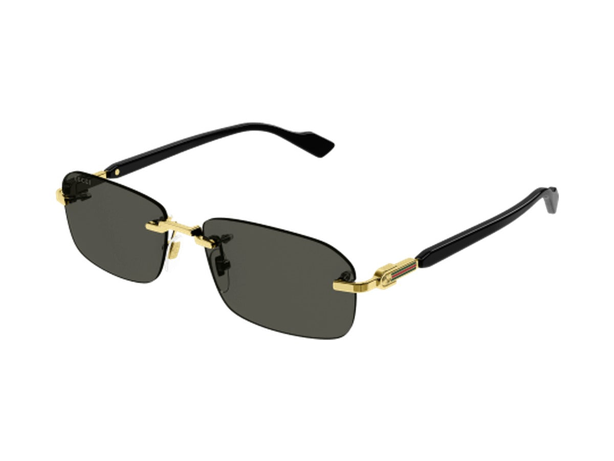 Gucci GG1221S-001 sunglasses - Gold & Black / Grey