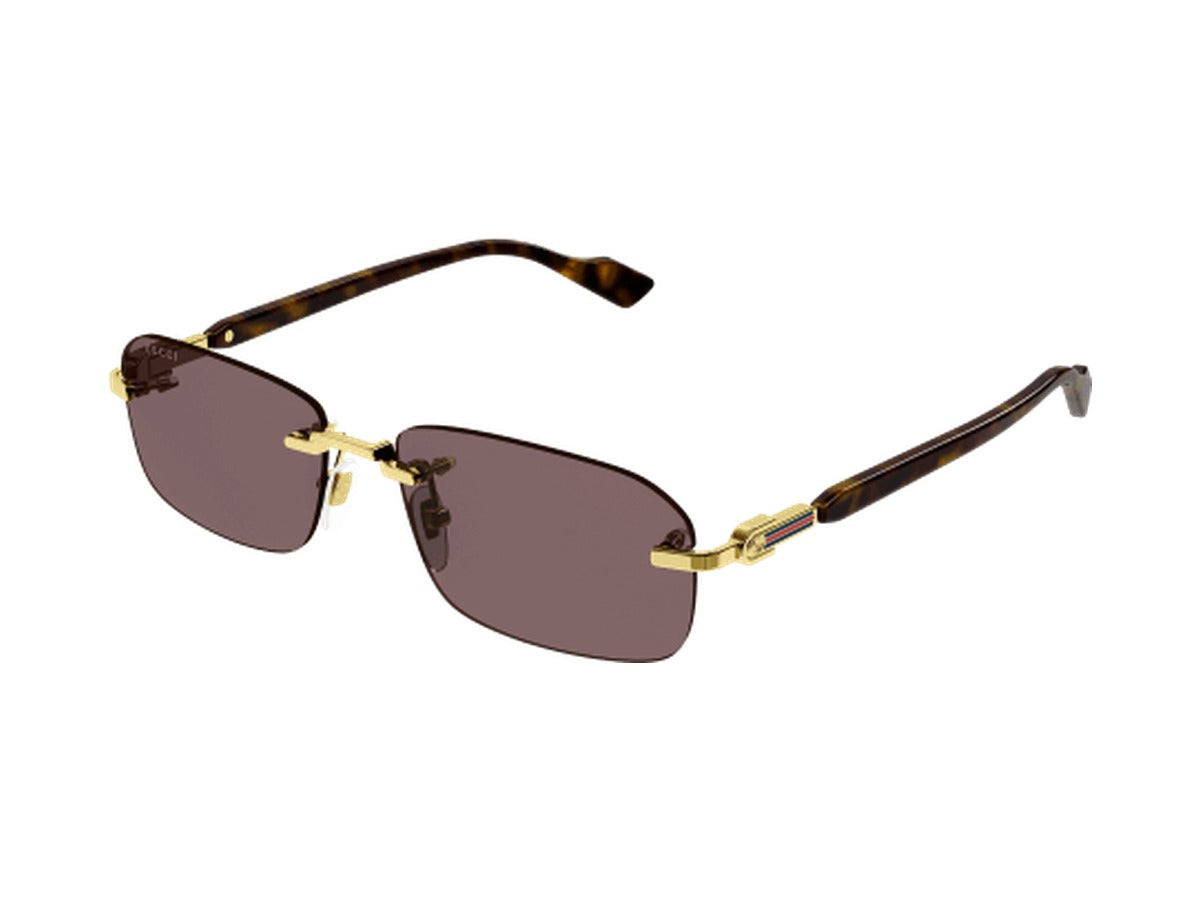 Gucci GG1221S-002 sunglasses - Gold & Havana / Brown
