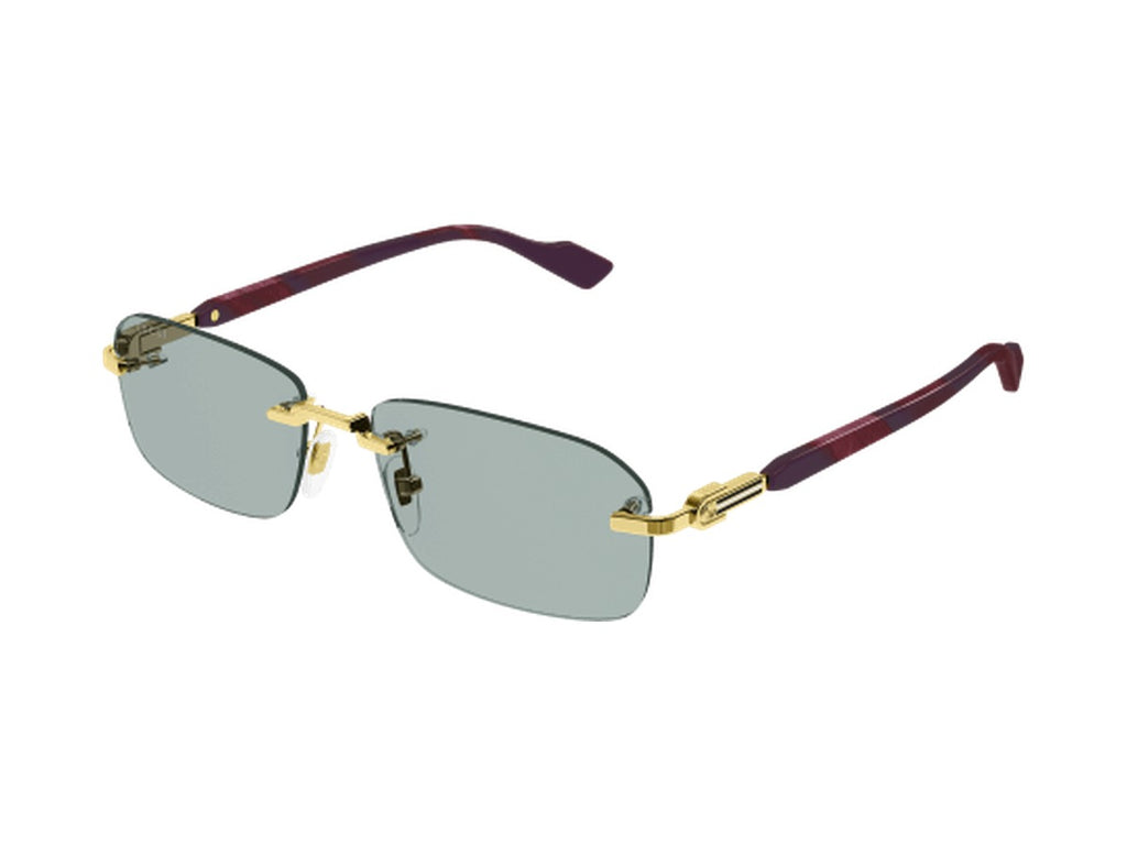 Gucci GG1221S-003 sunglasses - Gold & Burgundy / Green