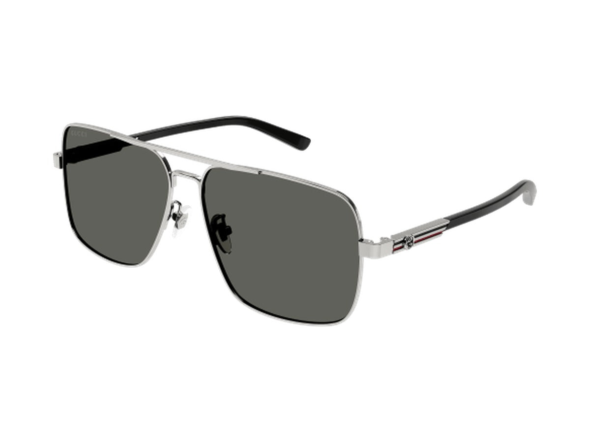 Gucci GG1289S-001 sunglasses - Gunmetal & Black / Grey