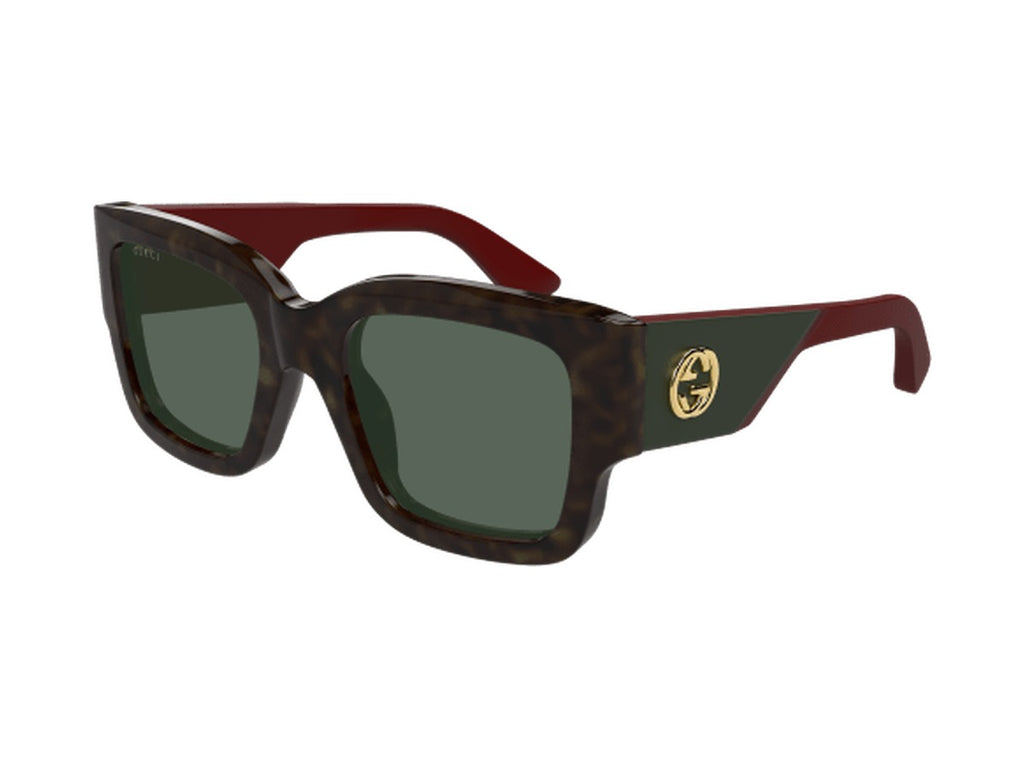 Gucci GG1663S-002 sunglasses - Havana & Red / Green