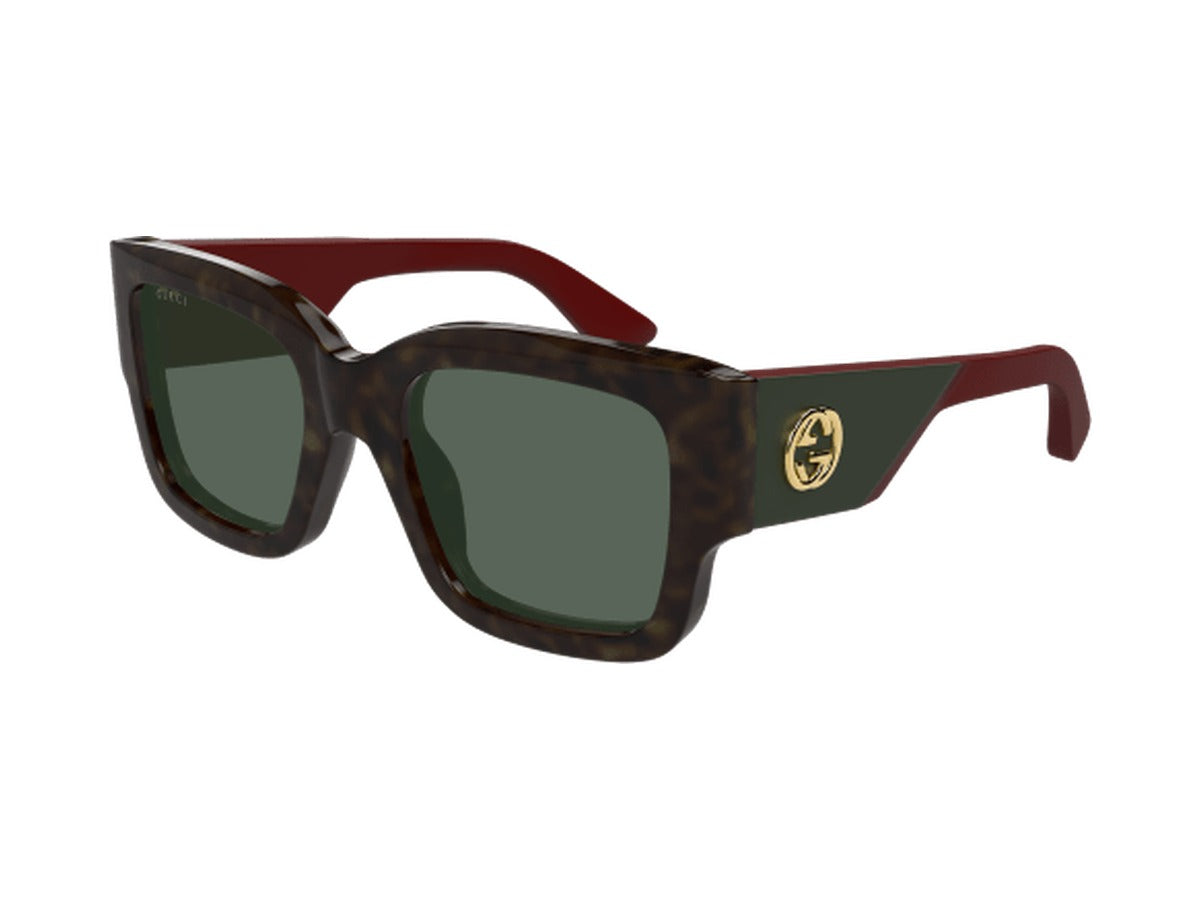 Gucci GG1663S-002 sunglasses - Havana & Red / Green