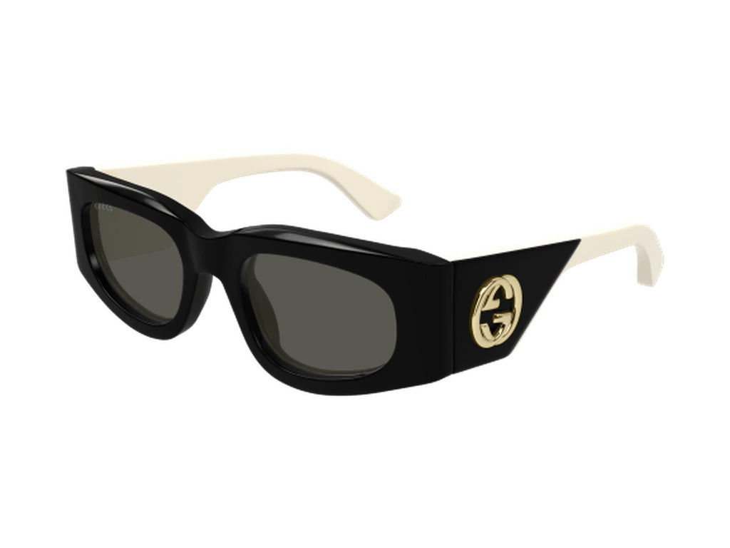 Gucci GG1664S-001 sunglasses - Black & Ivory / Grey