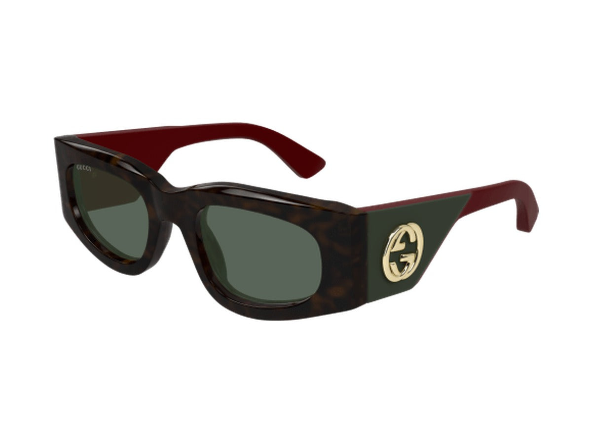 Gucci GG1664S-002 sunglasses - Havana & Red / Green