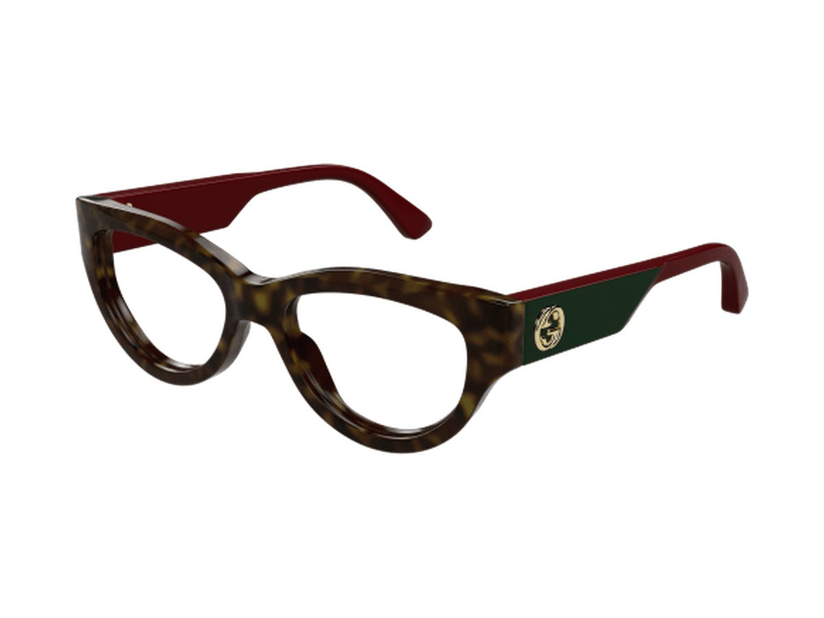 Gucci GG1665O-006 glasses - Havana & Red