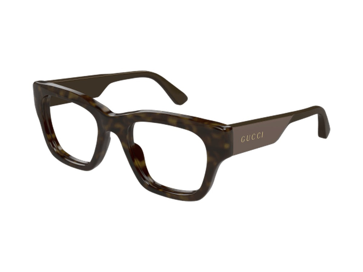 Gucci GG1669O-008 glasses - Havana & Brown