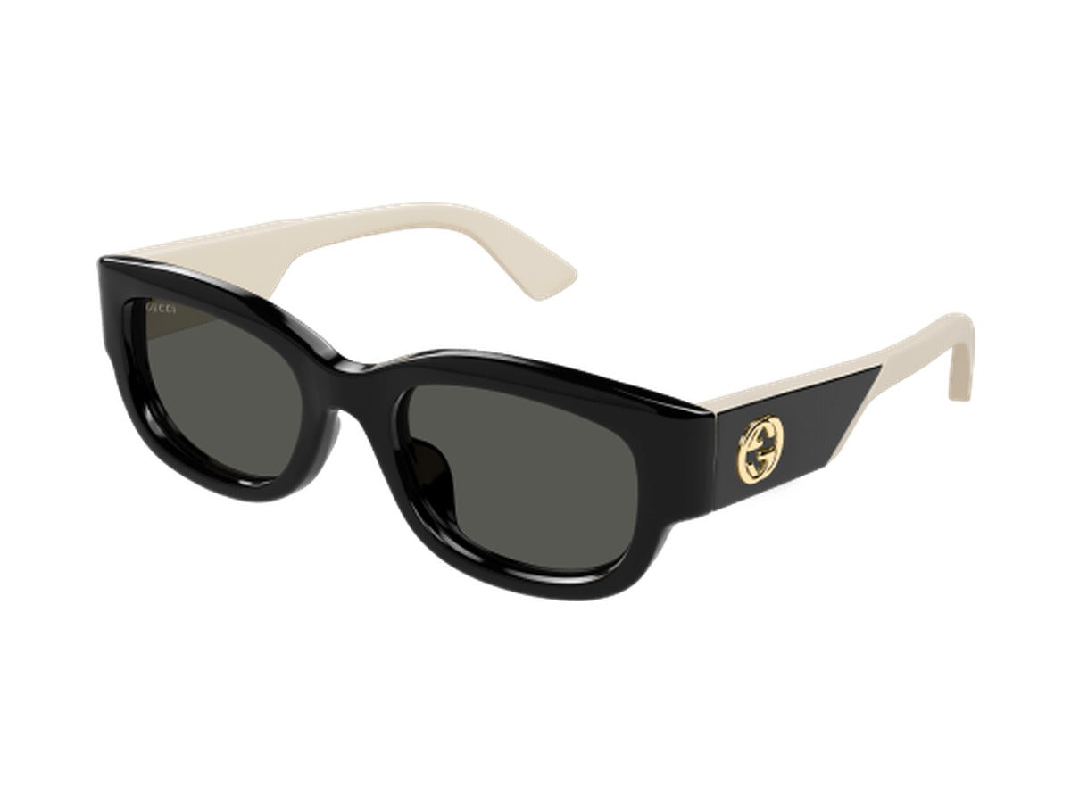 Gucci GG1667SK-001 sunglasses - Black & Ivory / Grey