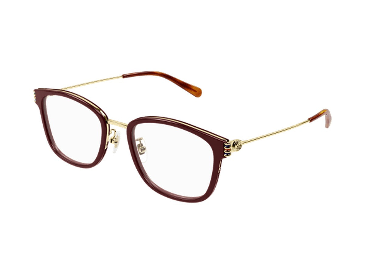 Gucci GG1886OA-003 glasses - Burgundy & Gold