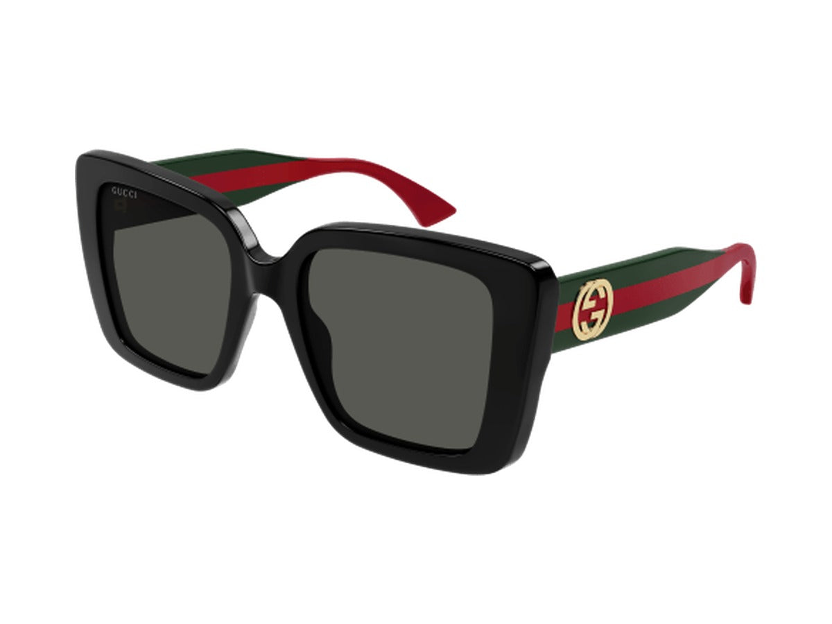 Gucci GG1861S-001 sunglasses - Black & Green / Grey