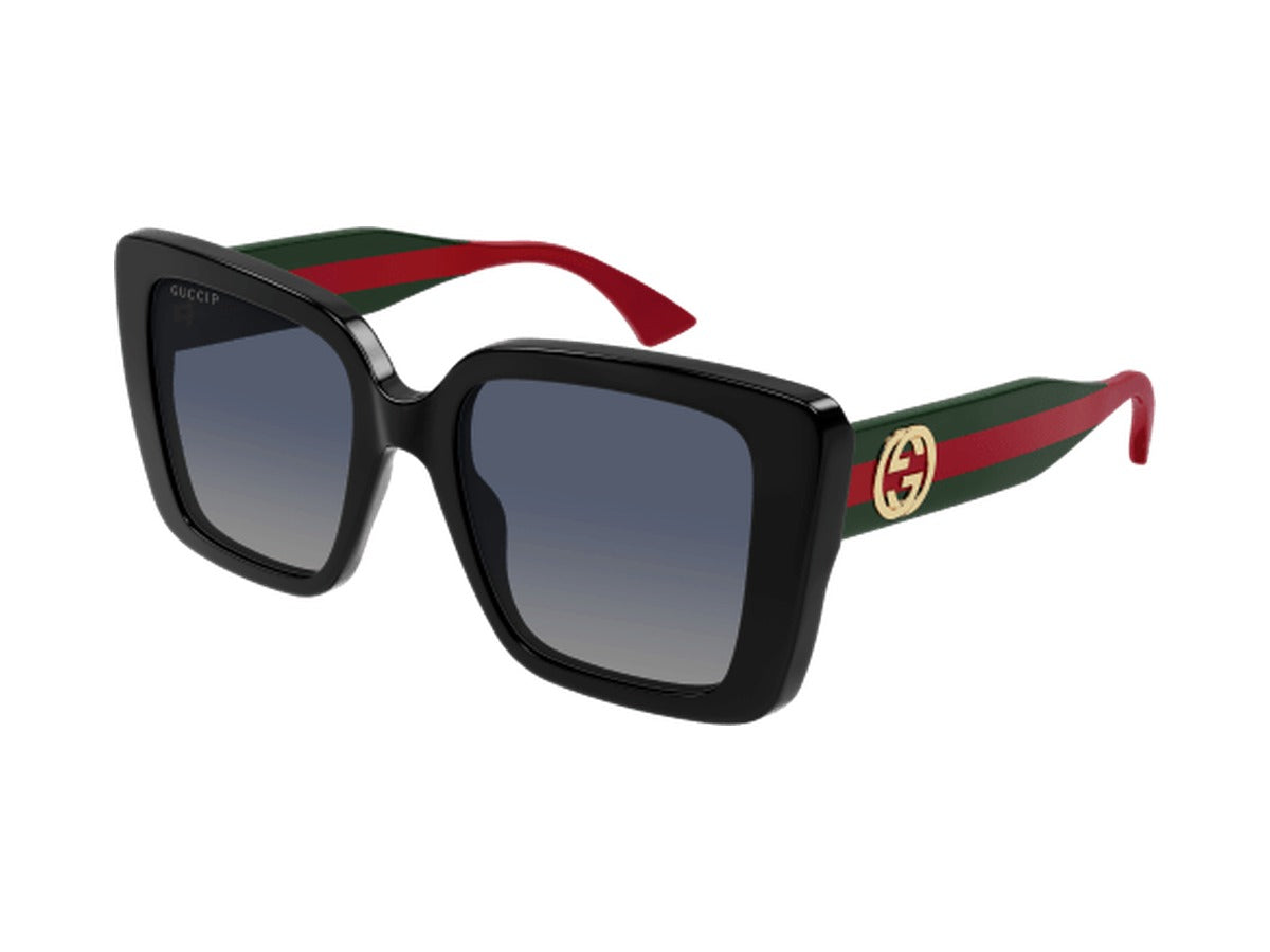 Gucci GG1861S-005 sunglasses - Black & Green / Grey (Polarised)
