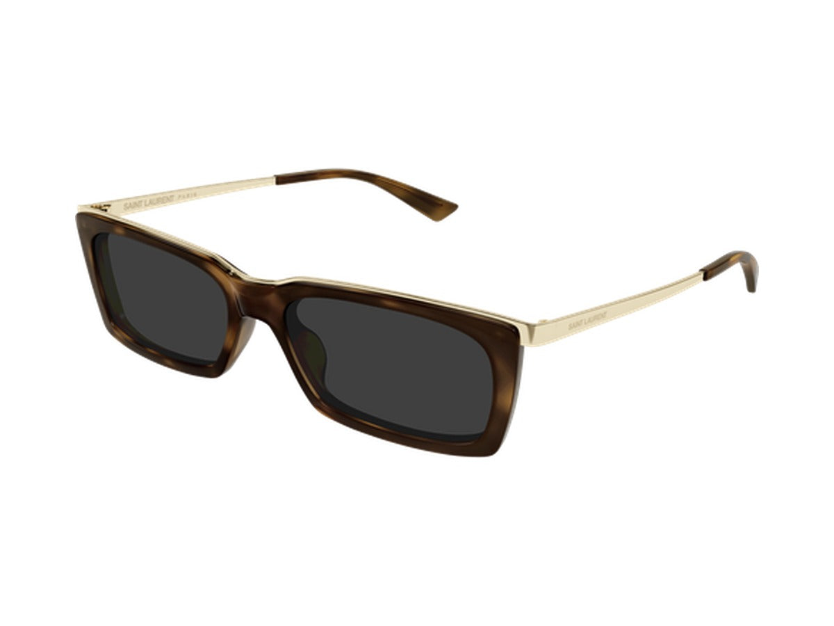 Saint Laurent SL 766-004 sunglasses - Havana & Gold / Grey