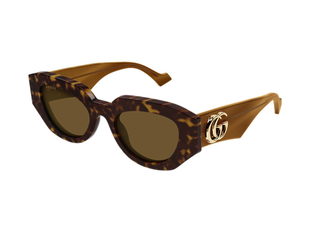 Gucci GG1421S-009 sunglasses - Havana & Brown / Brown