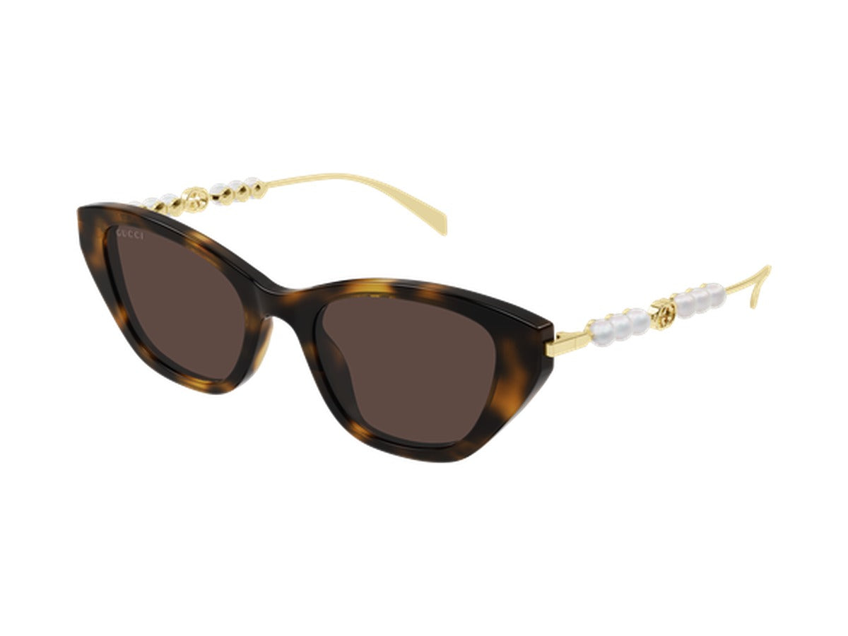Gucci GG1968S-003 sunglasses - Havana & Gold / Brown