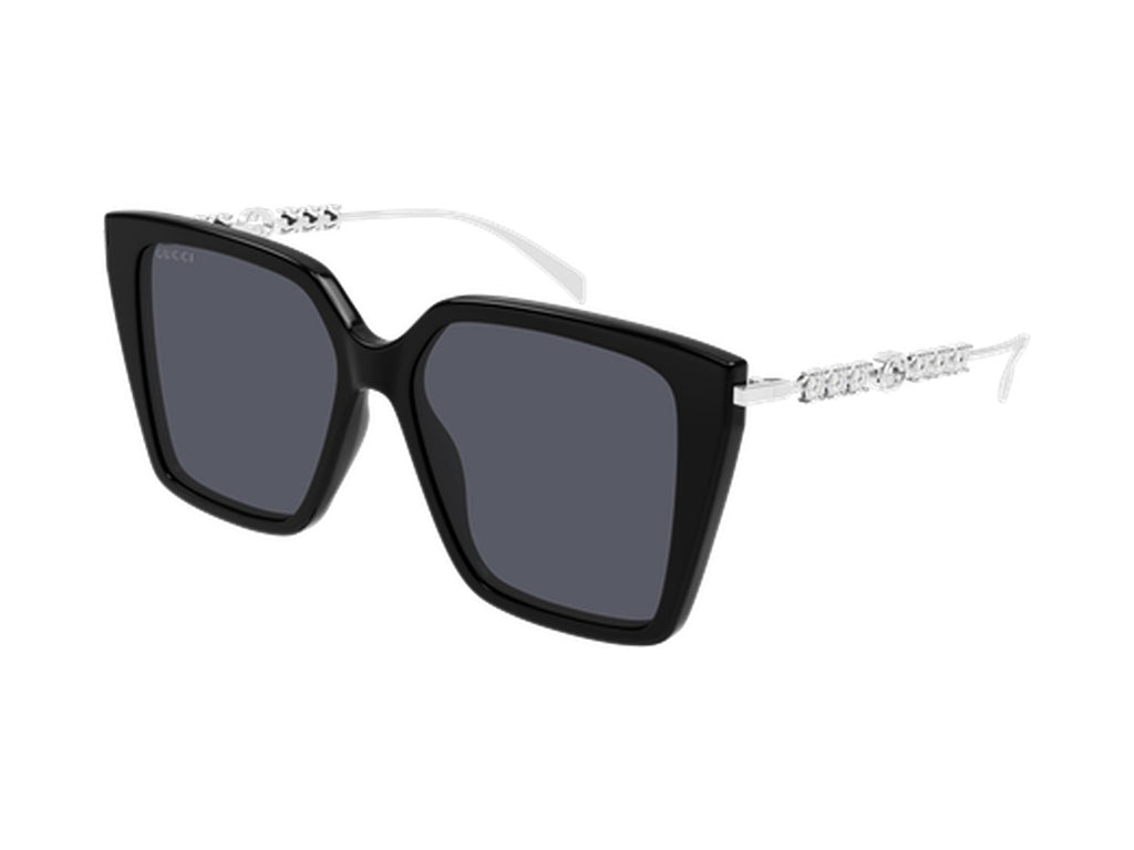 Gucci GG1967S-002 sunglasses - Black & Silver / Grey