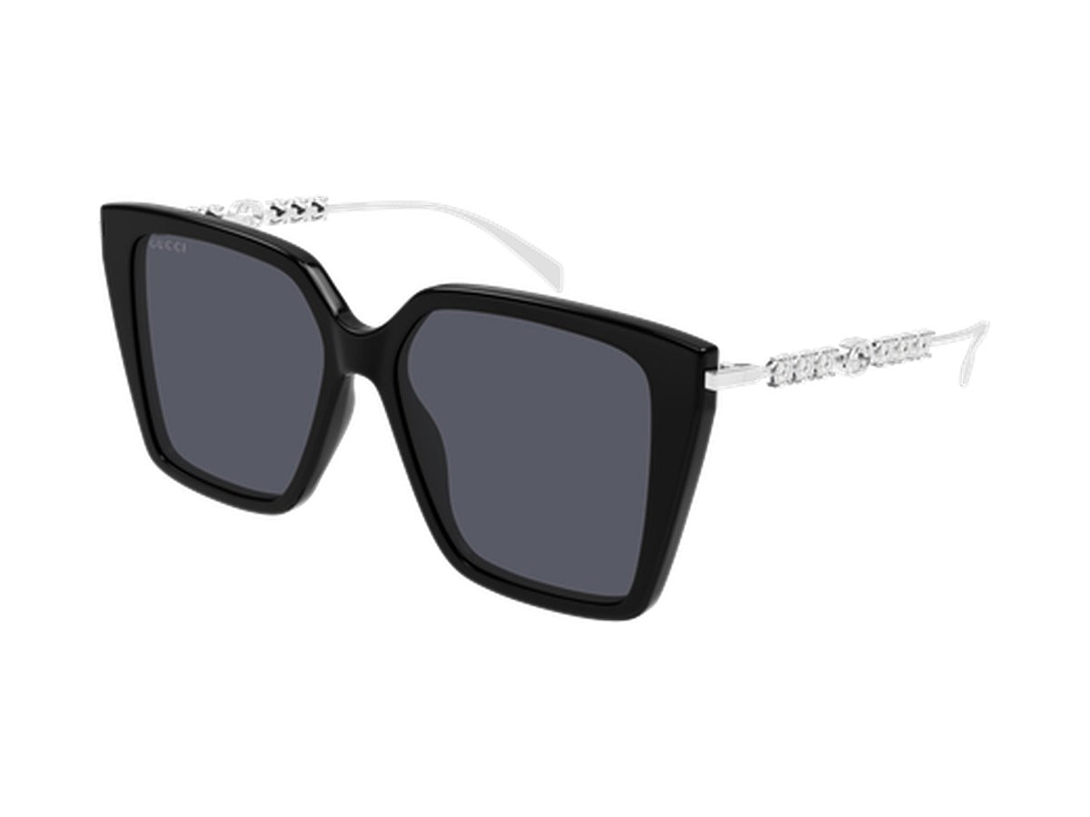 Gucci GG1967S-002 sunglasses - Black & Silver / Grey