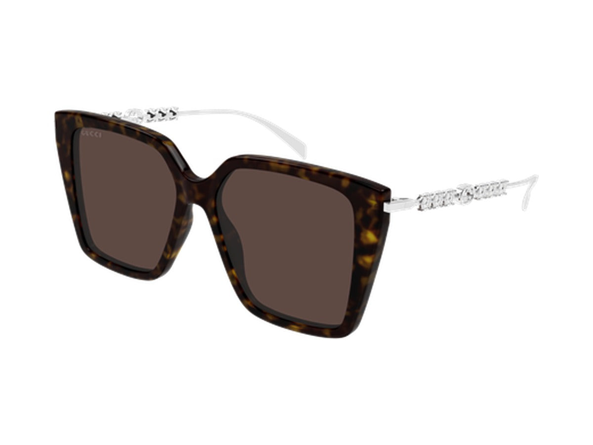 Gucci GG1967S-003 sunglasses - Havana & Silver / Brown