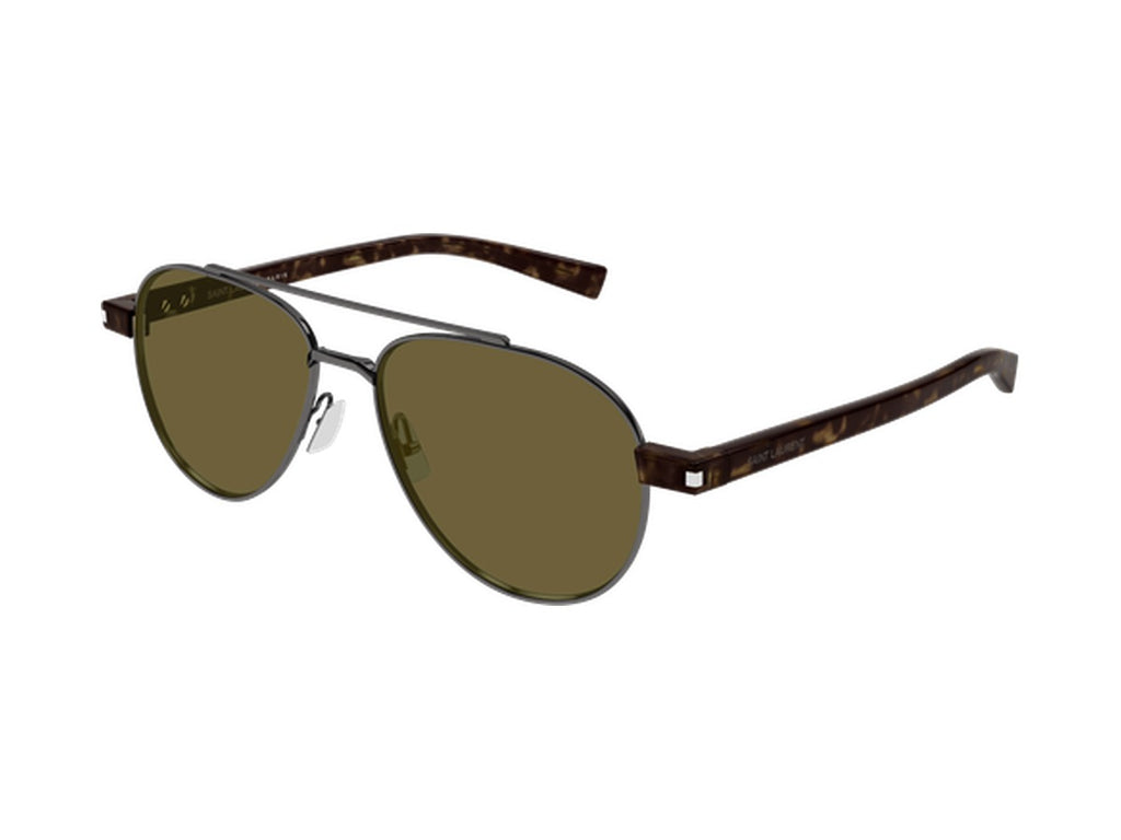 Saint Laurent SL 843-004 sunglasses - Gunmetal & Havana / Brown