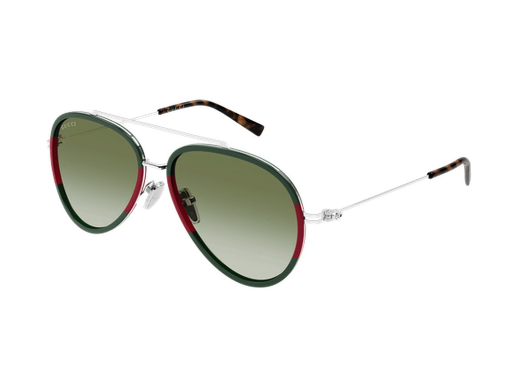 Gucci GG1981S-007 sunglasses - Green & Silver / Green