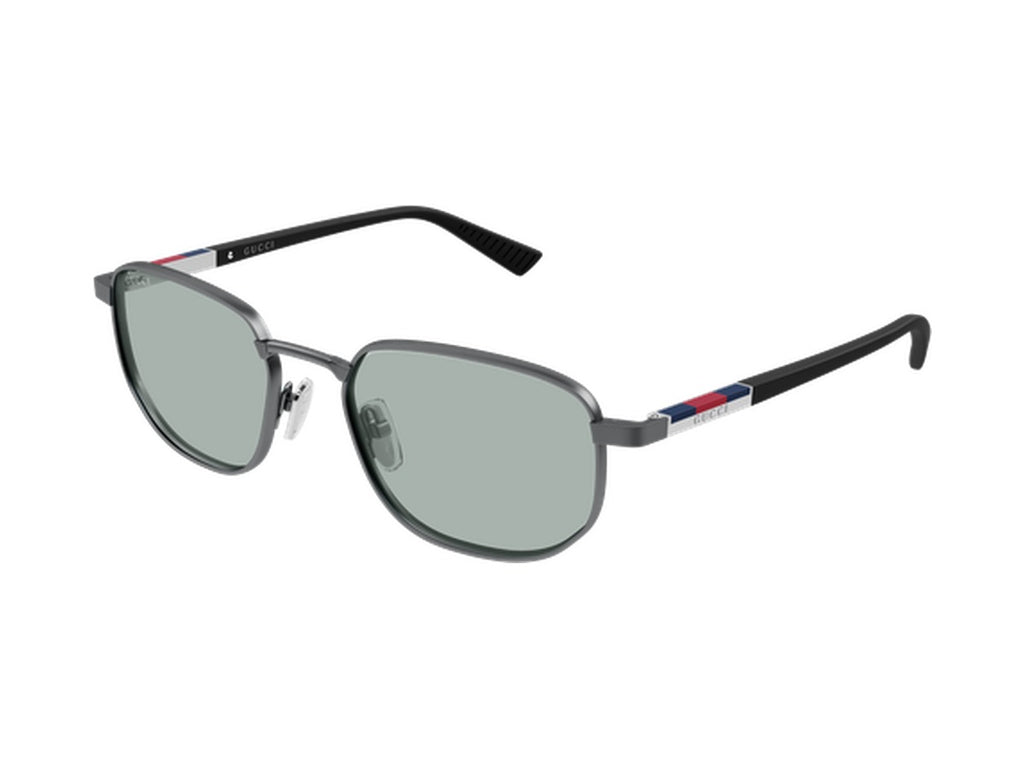Gucci GG2093S-002 sunglasses - Gunmetal & Black / Blue