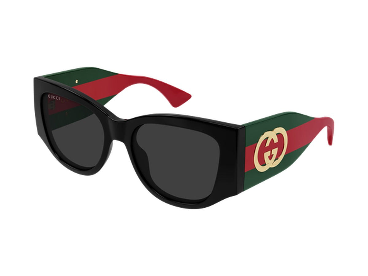 Gucci GG2115S-001 sunglasses - Black & Green / Grey