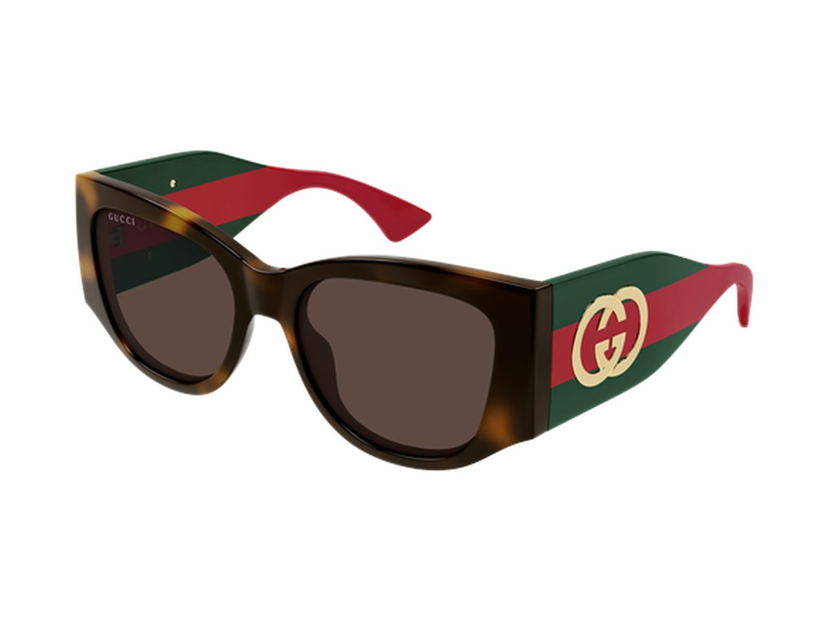 Gucci GG2115S-002 sunglasses - Havana & Green / Brown