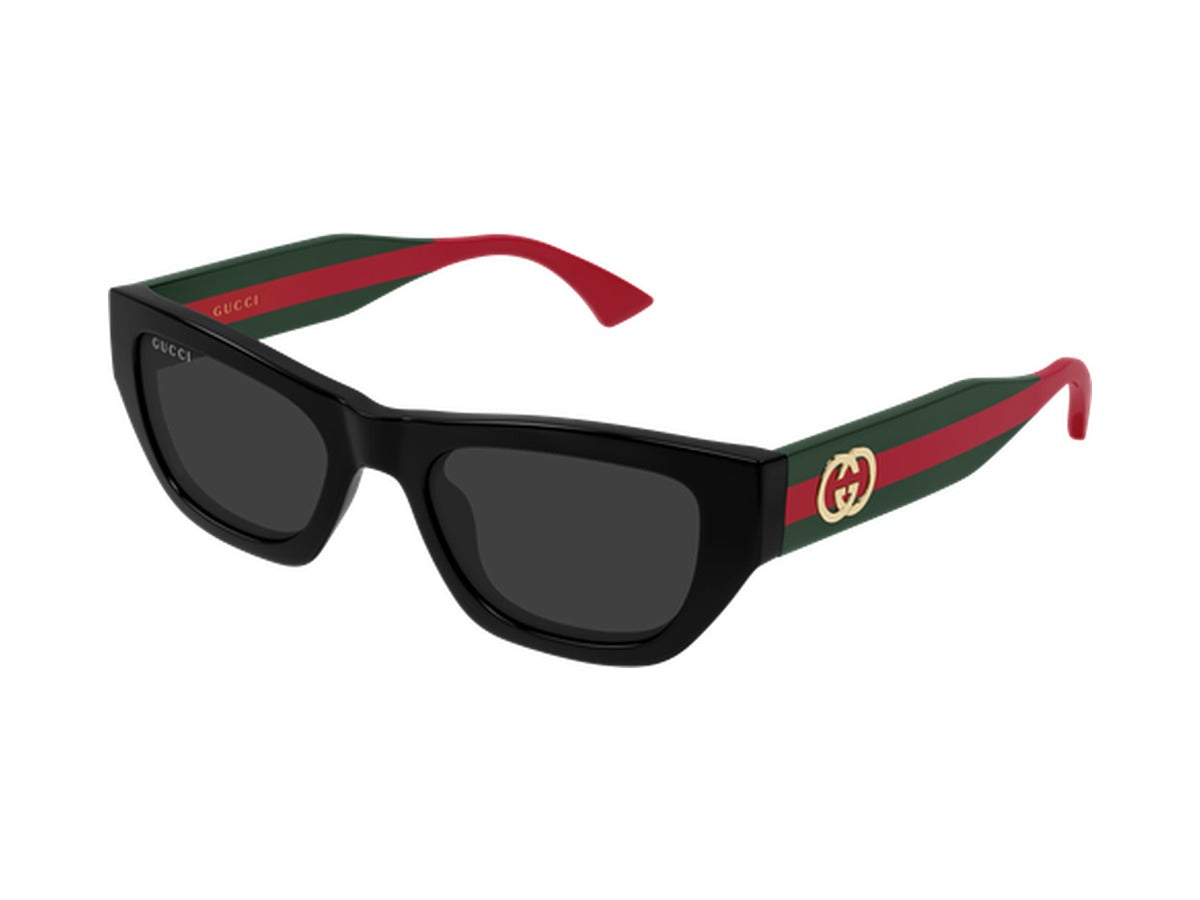 Gucci GG2116S-001 sunglasses - Black & Green / Grey