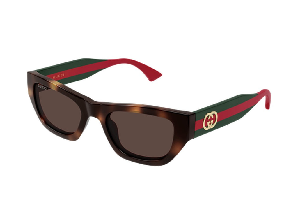 Gucci GG2116S-002 sunglasses - Havana & Green / Brown