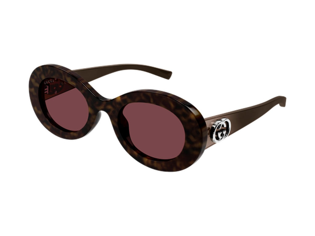Gucci GG2026S-002 sunglasses - Havana & Brown / Red