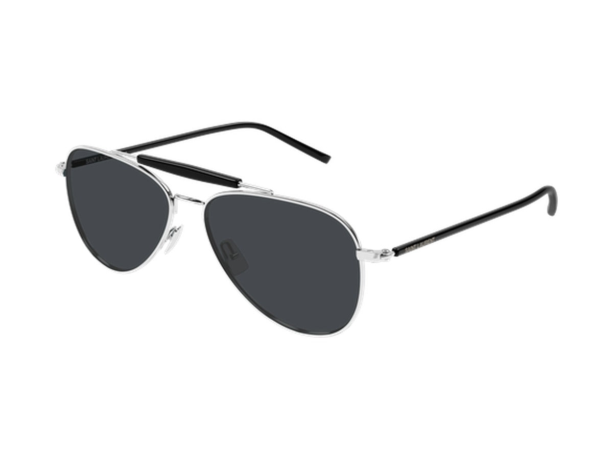 Saint Laurent SL 864-002 sunglasses - Silver & Black / Grey