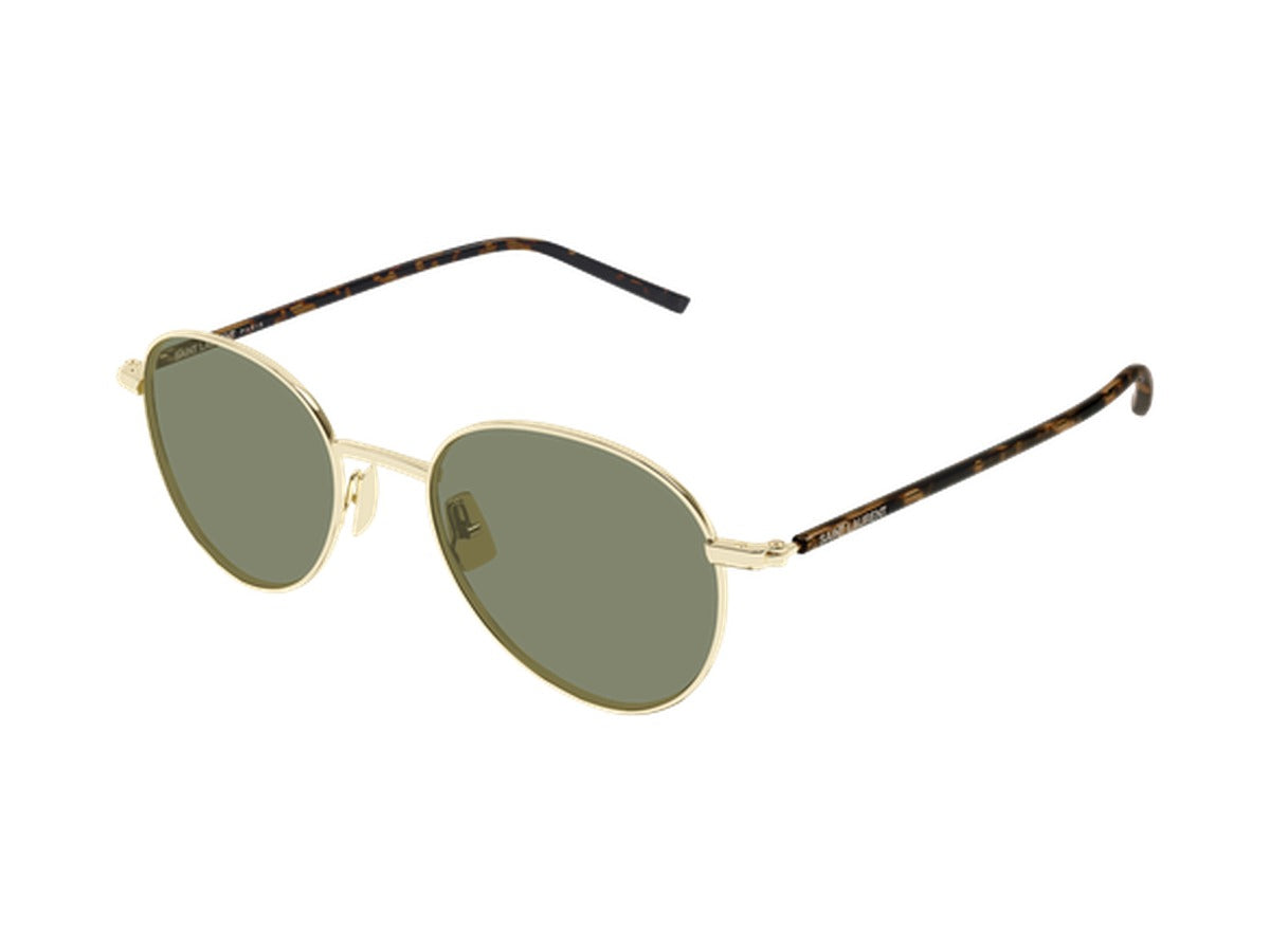 Saint Laurent SL 865-003 sunglasses - Gold & Havana / Green
