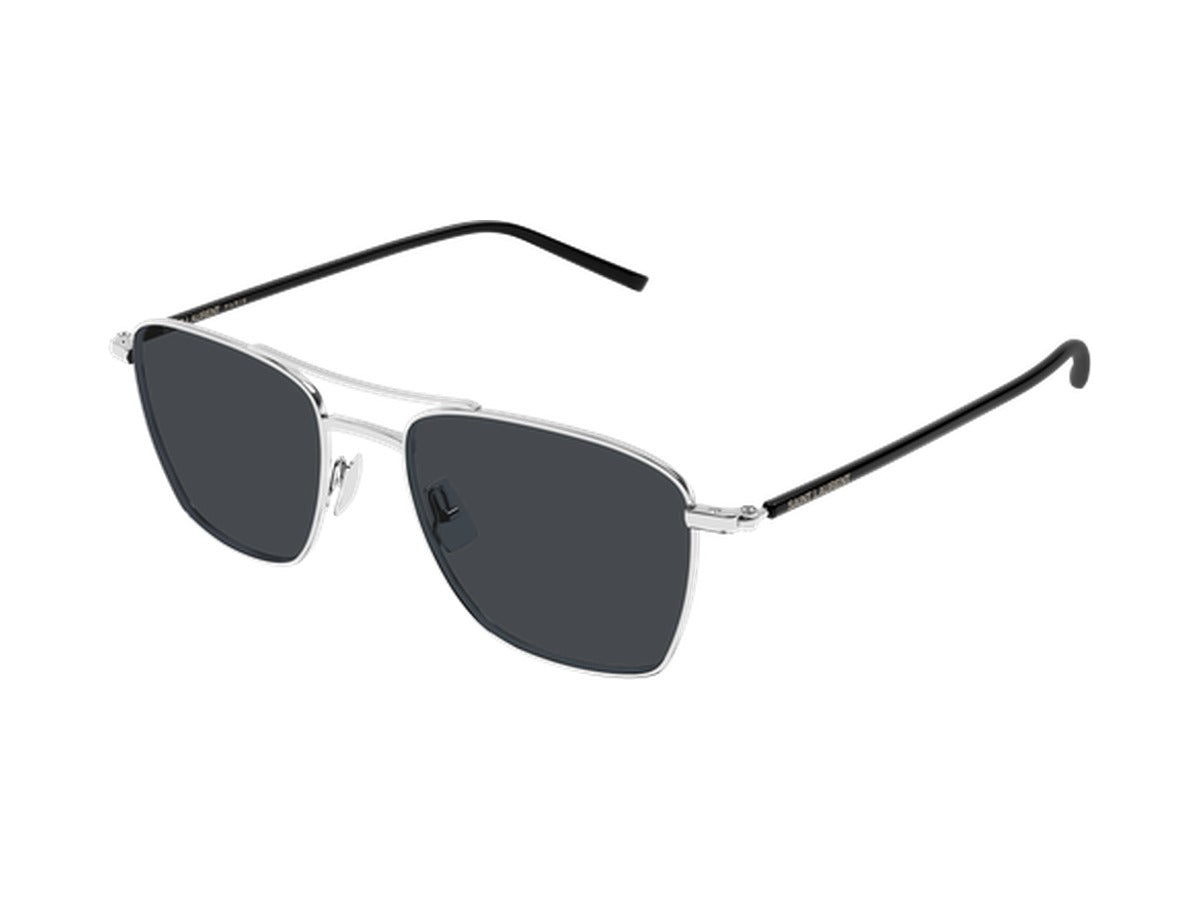 Saint Laurent SL 866-002 sunglasses - Silver & Black / Grey