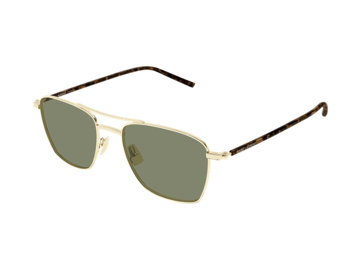 Saint Laurent SL 866-003 sunglasses - Gold & Havana / Green