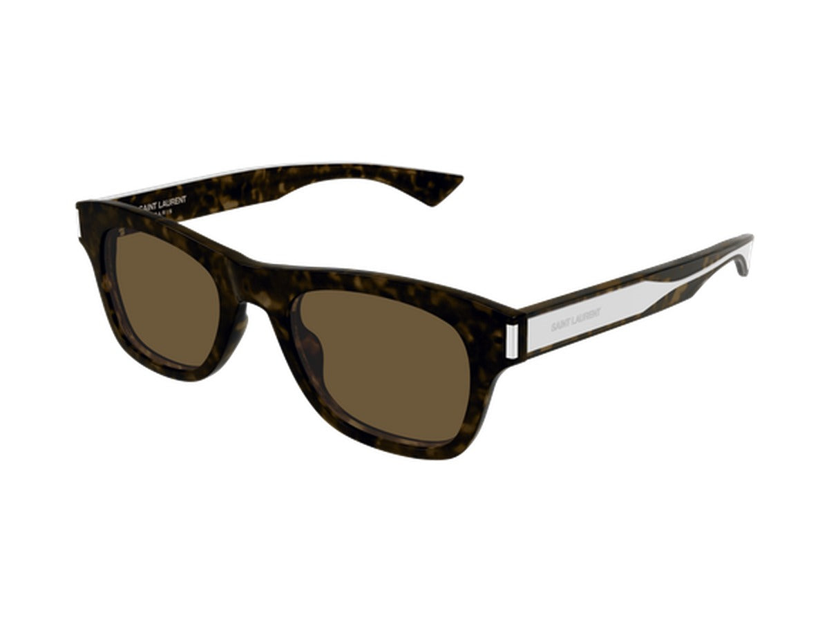 Saint Laurent SL 877-006 sunglasses - Havana & Crystal / Brown